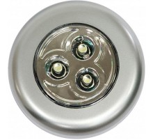 Светильник светодиодный-ночник FN1203 3LED 0.18W IP40, 70?70?25мм, серебряный  23294  FERON