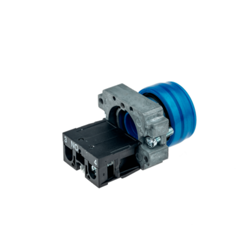 Кнопка в кожухе, синяя, 1NO, мет. MTB2-BPZ116  58164  ОВЕН