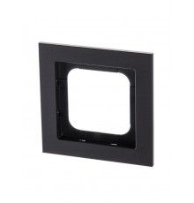 Рамка 1-постовая, Axcent, металл, матовый черный  2CKA001754A4708  ABB