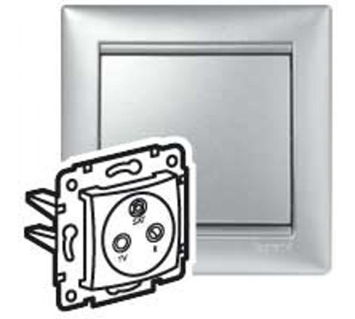 Valena Алюминий Розетка TV-FM-SAT оконечная 5-2400 МГц 10 дБ  770136  Legrand