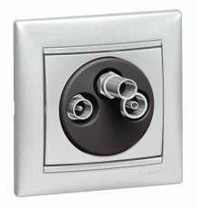 Valena Алюминий Розетка TV-FM-SAT оконечная 5-2400 МГц 10 дБ  770136  Legrand