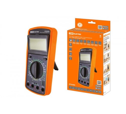 Мультиметр цифровой ударо- пыле- защищенный серия "МастерЭлектрик", DT9208A  SQ1005-0008  TDM