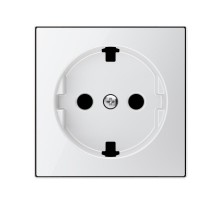 Накладка для розетки SCHUKO с плоской поверхностью, серия SKY, цвет стекло белое2CLA858890A2101 ABB