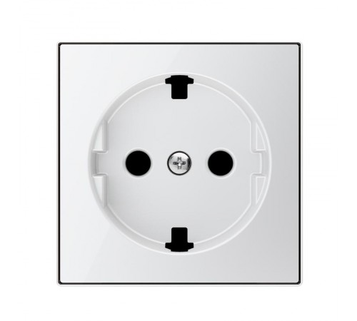 Накладка для розетки SCHUKO с плоской поверхностью, серия SKY, цвет стекло белое2CLA858890A2101 ABB