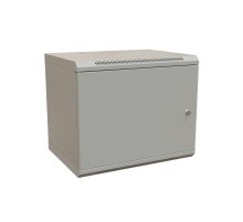 WR-TW-1566-SR-RAL7035 Шкаф настенный 19-дюймовый (19"), 15U, 775x600х600мм, цельнометал.,дверь с замком, цвет серый (RAL 7035)  521007  WRLine