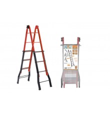 Лестница мультифункциональная, МФСЛ4х4, 4 секц.х 4 ступ, стальная, h=3940 мм, Народная  SQ1028-0301  TDM