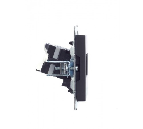 BRITE Розетка компьютерная 2-ая RJ45 кат.5E РК10-2-БрГ графит   BR-K20-1-K53  IEK