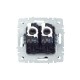 BRITE Розетка компьютерная 2-ая RJ45 кат.5E РК10-2-БрГ графит   BR-K20-1-K53  IEK