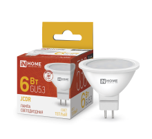 Лампа светодиодная LED-JCDR-VC 6Вт 230В GU5.3 3000К 525Лм  4690612020365  IN HOME
