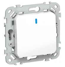 FLITE Выключатель 1-клавишный кнопочный с индикацией 10А ВС11-2-1-ФлБ белый  FI-V14-1-10-1-K01  IEK