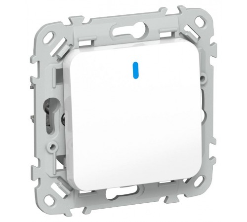 FLITE Выключатель 1-клавишный кнопочный с индикацией 10А ВС11-2-1-ФлБ белый  FI-V14-1-10-1-K01  IEK