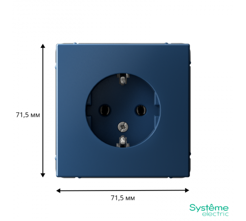 ArtGallery Аквамарин Розетка с заземлением, 16А, механизм  GAL001143  SE