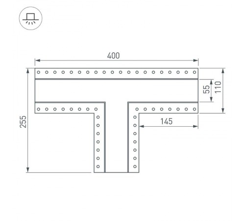 Тройник SL-LINIA55-FANTOM (arlight, Металл)  030133  Arlight