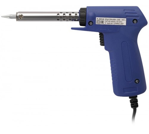 Паяльник ЭРА PL-R25-80W ЭРА пистолетного типа, двухрежимный 25Вт/80 Вт 230 В   Б0063012  ЭРА