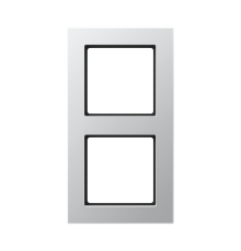 Рамка для вертикальной и горизонтальной установки, 2 поста; дюропласт; алюминий; A CREATION  AC582AL  Jung