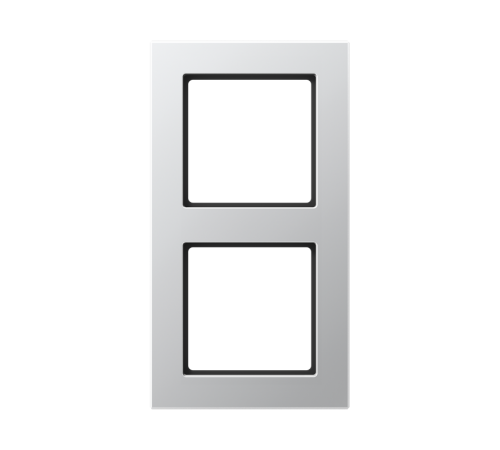 Рамка для вертикальной и горизонтальной установки, 2 поста; дюропласт; алюминий; A CREATION  AC582AL  Jung