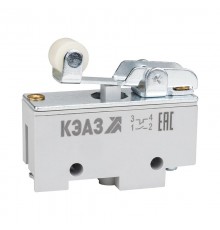 Микропереключатель МП-1107м/03 (прямой рычаг с роликом-винт-крепление базовое)  347466  КЭАЗ