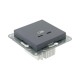 Механизм розетки USB-C - 2шт, графит Эпика  UP1-SOG-2USBC EKF