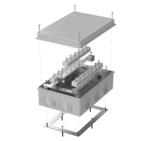 Коробка огнестойкая для о/п 40-0330-FR10.0-40 Е15-Е120 RAL7035 260х175х90 (7 шт/кор) серая  40-0330-7035-FR10.0-40  Промрукав