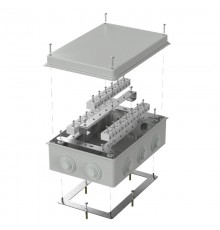 Коробка огнестойкая для о/п 40-0330-FR10.0-40 Е15-Е120 RAL7035 260х175х90 (7 шт/кор) серая  40-0330-7035-FR10.0-40  Промрукав
