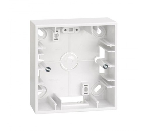 Simon 27 Монтажная коробка для накладного монтажа, 1 пост, 86х93х37мм, S27 Play, белый  2700751-030  Simon
