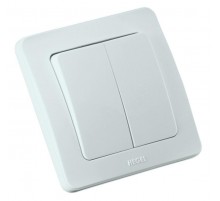 Выключатель скрытой установки, двухклавишный, цвет белый  ВС10-351  HEGEL