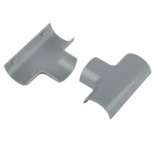 Т-образный угол  T-KK-30-13-F для полукруглого кабель-канала серый 30х13мм 2шт/комплект  Б0064914  ЭРА