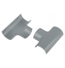 Т-образный угол  T-KK-30-13-F для полукруглого кабель-канала серый 30х13мм 2шт/комплект  Б0064914  ЭРА