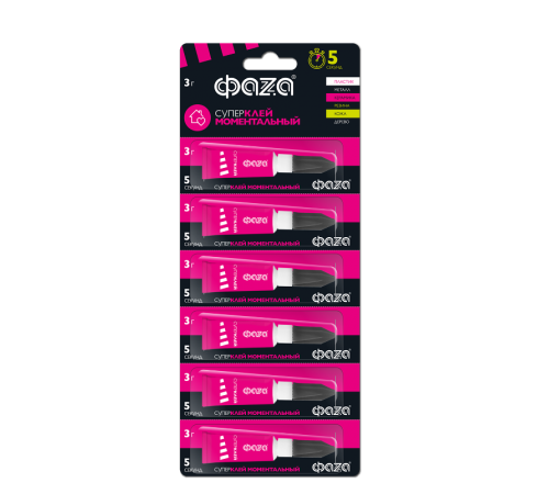 Супер-клей  3г  GSp- 3x 6 BL-6 (лента) АКЦИЯ  .5044050  ФАZA