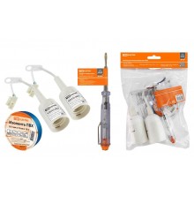 Набор для электромонтажа НЭМ-2, индикатор, изолента 15х10м, 2хЕ27 ЗВИ 2х5мм2, ЭкспертЭлектрик  SQ1017-0202  TDM