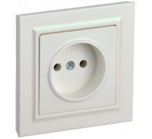 BRITE Розетка без заземления без шторок10А в сборе РСР10-1-0-БрЖ жемчуг  BR-R10-10-K36-F  IEK