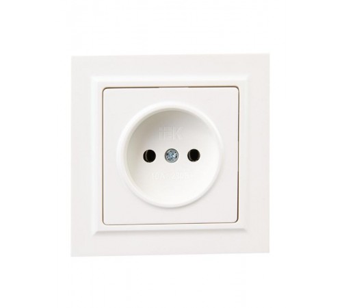 BRITE Розетка без заземления без шторок10А в сборе РСР10-1-0-БрЖ жемчуг  BR-R10-10-K36-F  IEK