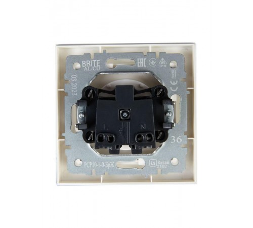 BRITE Розетка без заземления без шторок10А в сборе РСР10-1-0-БрЖ жемчуг  BR-R10-10-K36-F  IEK