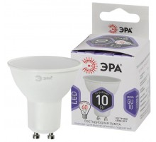 Лампа светодиодная LED MR16-10W-860-GU10 (диод, софит, 10Вт, холод, GU10) (10/100/4200)  Б0049074  ЭРА