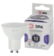 Лампа светодиодная LED MR16-10W-860-GU10 (диод, софит, 10Вт, холод, GU10) (10/100/4200)  Б0049074  ЭРА