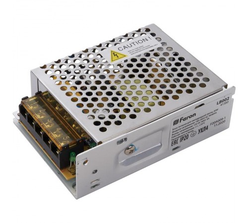 Трансформатор электронный для светодиодной ленты LB002  60W 12V 110*78*36мм (драйвер)  41350  Feron
