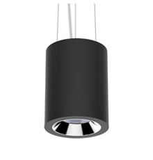 Светильник светодиодный DL-02 Tube подвесной 150х220 мм 55Вт 3000K 35° RAL9005 черный муар  V1-R0-90391-30000-2005530  VARTON