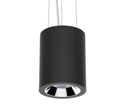 Светильник светодиодный DL-02 Tube подвесной 150х220 мм 55Вт 4000K 35° RAL9005 черный муар  V1-R0-90391-30000-2005540  VARTON