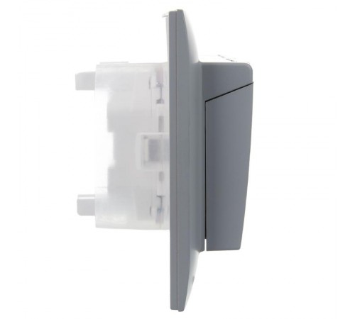 SKANDY Розетка 2-местная с кр. 16А в сб IP44 SK-R12Gr серый  SK-R26-16-44-K03-F  IEK