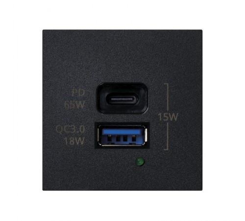 Simon Connect Зарядное устройство USB A+C 65W, 230В~, графит, K45, Connect  K126H-14  Simon