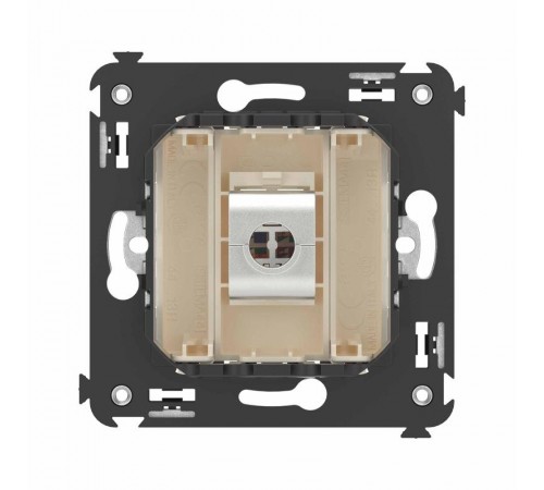 Компьютерная розетка RJ-45 без шторки в стену, кат.6А одинарная экранированная, "Avanti", "Ванильная дымка"  4405773  DKC