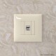 Компьютерная розетка RJ-45 без шторки в стену, кат.6А одинарная экранированная, "Avanti", "Ванильная дымка"  4405773  DKC