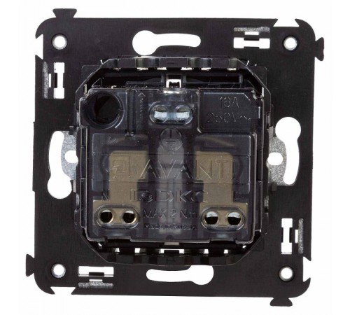 Розетка в стену, 2P+E, с з/ш, "Avanti", "Черный матовый"  4412003  DKC