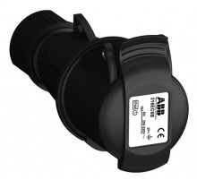 Розетка кабельная Easy&Safe 216EC6B,16А,2P+E,IP44,6ч,черн2CMA103578R1000 ABB