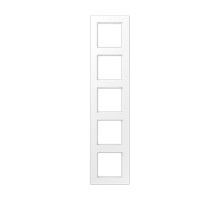 Рамка 5 постов; серия A550; термопласт; белый матовый  A5585BFWWM  Jung