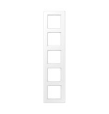 Рамка 5 постов; серия A550; термопласт; белый матовый  A5585BFWWM  Jung
