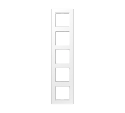 Рамка 5 постов; серия A550; термопласт; белый матовый  A5585BFWWM  Jung