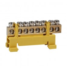 Шина нулевая тип Стойка OptiKit  BB-S-PE-DIN-8-6х9 желтый  277836  КЭАЗ