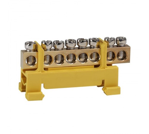 Шина нулевая тип Стойка OptiKit  BB-S-PE-DIN-8-6х9 желтый  277836  КЭАЗ