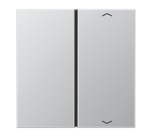 клавиша для выключателя в сборе, алюминий, с символами вверх\вниз  AL2401TSAP  Jung